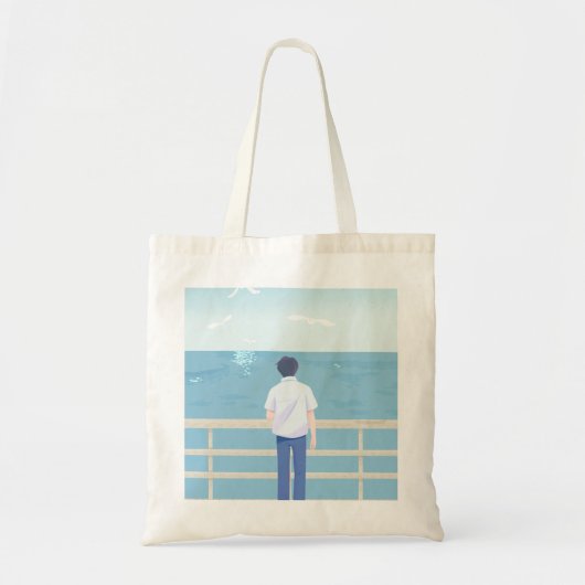 Tote Bag Mer de Sérénité (Version Masculine) (Devant)