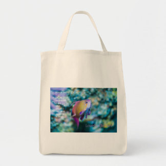 Tote Bag Mer doré, minuscule poisson coloré