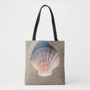 Tote Bag Mer Shell s'étendant sur la plage sablonneuse