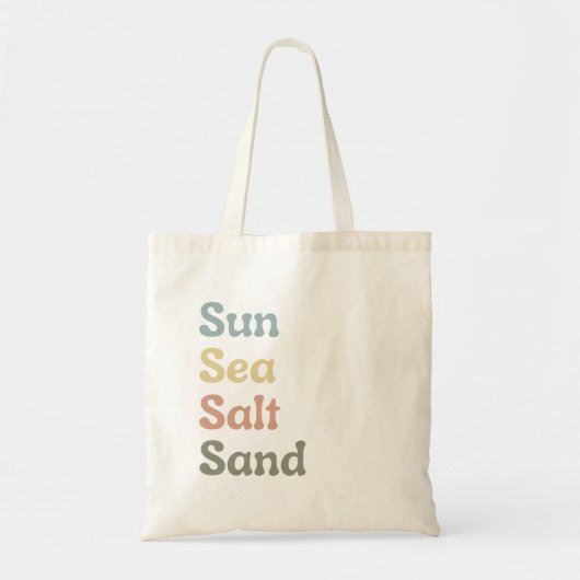 Tote Bag Mer Soleil Sable Citron Palette Été (Devant)