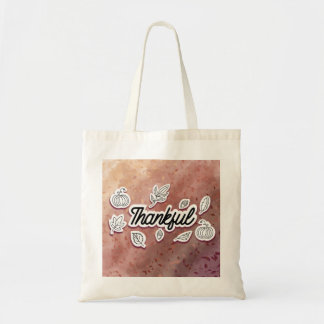 Tote Bag Merci autocollants d'aquarelle d'automne