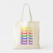 Tote Bag Merci coloré arc-en-ciel (Dos)