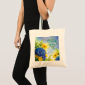 Tote Bag Merci coloré Floral (Devant (produit))
