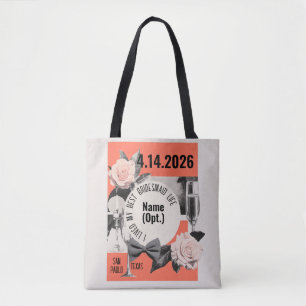 Tote Bag Merci de la fête nuptiale, Vintage moderne du mili
