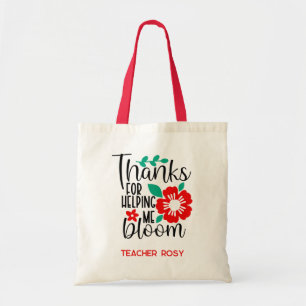 Tote Bag Merci de m'aider Bloom Appréciation de l'enseignan