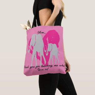 Tote Bag "Merci de m'avoir enseigné ce qu'est l'amour"