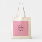 Tote Bag merci d'être venu nom du message texte (Dos)