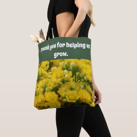 Tote Bag Merci Fleur Jaune Appréciation de l'enseignant Flo (De près)