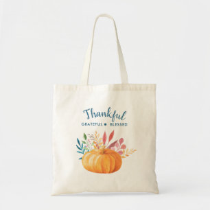 Tote Bag Merci gracieux béni avec un Citrouille orange