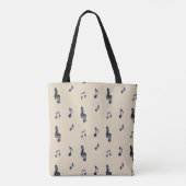 Tote Bag Merci Music Enseignant Musical Note Motif (Dos)