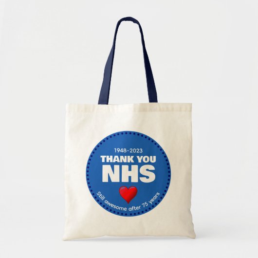 Tote Bag MERCI NHS 75 ans (Devant)