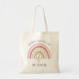 Tote Bag Merci personnalisé professeur de musique arc-en-ci