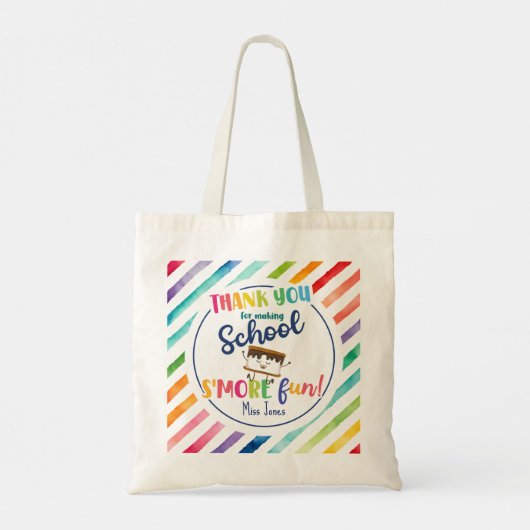 Tote Bag Merci pour faire de l'école SMore enseignant comme (Dos)