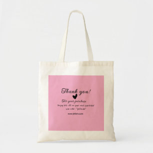 Tote Bag Merci pour l'achat détail de l'entreprise familial