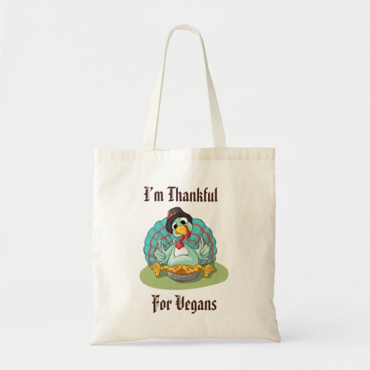 Tote Bag Merci pour les Vegans Thanksgiving Holiday Turquie (Devant)
