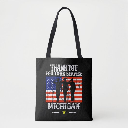 Tote Bag merci pour votre service Michigan (Devant)