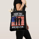 Tote Bag merci pour votre service Michigan (De près)