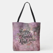 Tote Bag Mercy Compassion Floral Suede Fourre-tout  (Dos)