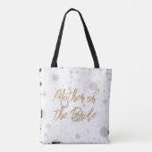 Tote Bag Mère céleste noire et or de la mariée (Dos)