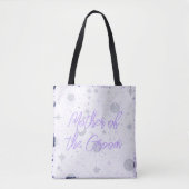 Tote Bag Mère céleste noire et violette du marié (Devant)