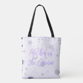 Tote Bag Mère céleste noire et violette du marié (Dos)