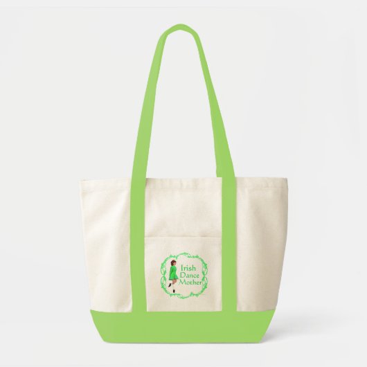Tote Bag Mère de danse step Irlandaise - Vert (Devant)