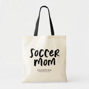 Tote Bag Mère de football tendance noir type personnalisé