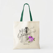 Tote Bag Mère de la chambre - Fête nuptiale - Floral violet (Devant)