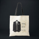 Tote Bag Mère de la Groom Wedding Party<br><div class="desc">Sac fourre-tout prêt pour vous à personnaliser. Un grand cadeau pour la mère du marié, tante, grand-mère, soeur, etc... 📌 Si vous avez besoin d'une personnalisation plus poussée, cliquez sur le bouton "Cliquez pour Customiser plus loin" ou "Customisez" et utilisez notre outil de conception pour redimensionner, faire pivoter, modifier la...</div>