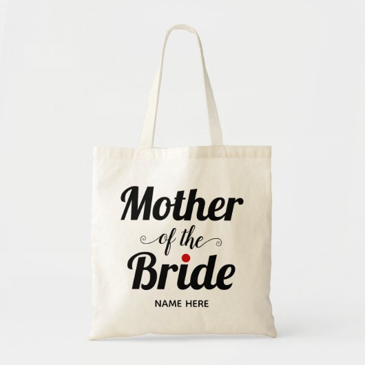 Tote Bag Mère de la mariée audacieuse mariage de typographi (Devant)