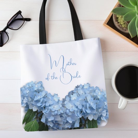 Tote Bag Mère de la Mariée Bleu Ciel Hydrangea