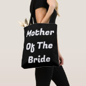 Tote Bag Mère de la mariée Cadeau de faveur noir blanc élég (De près)