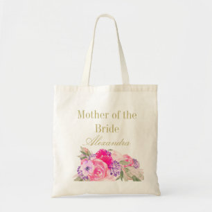 Tote Bag Mère de la mariée demoiselle Floral Personnel