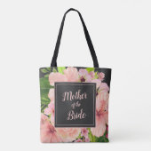 Tote Bag Mère de la mariée Floral tropical rose et pêche (Dos)