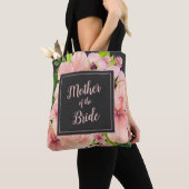 Tote Bag Mère de la mariée Floral Tropical Rose & Pêche (De près)