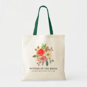 Tote Bag Mère de la mariée Florale de printemps Rose Rouge  (Devant)