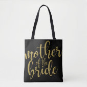 Tote Bag Mère de la mariée Gold Parties scintillant Calligr (Devant)