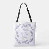 Tote Bag Mère de la mariée Lavender Floral Wreath (Dos)