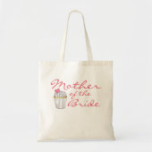 Tote Bag Mère de la mariée Mariage Coeur rose Cupcake (Devant)
