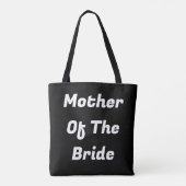 Tote Bag Mère De La Mariée Noir Blanc Classy Cadeau Faveur (Dos)
