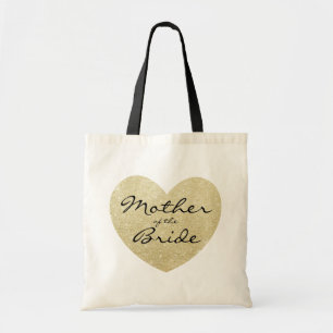 Tote Bag Mère de la mariée Personnaliser du coeur d'or