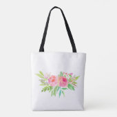 Tote Bag mère de la mariée rose floral (Dos)