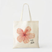 Tote Bag Mère de la mariée rose Hibiscus Flower (Devant)
