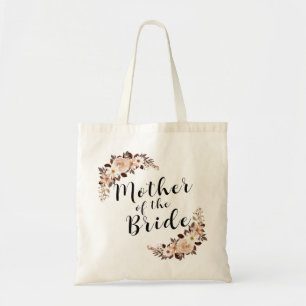 Tote Bag Mère de la Mariée rustique boho floral