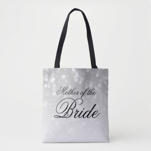 Tote Bag Mère De La Mariée Silver Bokeh Éclairage Étincelle (Devant)