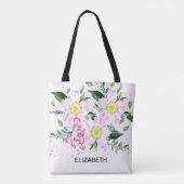 Tote Bag Mère du Mariage d'aquarelle rose de la mariée (Dos)