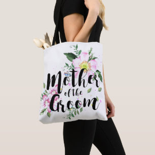 Tote Bag Mère du Mariage d'aquarelle rose Groom