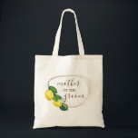 Tote Bag Mère du marié. Mariage citron d'aquarelle<br><div class="desc">Aquarelle agrumes citron mariage sac fourre-tout "Mère du marié". Veuillez me contacter si vous avez besoin d'autres articles.</div>