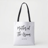 Tote Bag Mère du marié noir blanc (Devant)