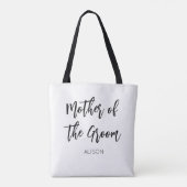 Tote Bag Mère du marié noir blanc (Dos)